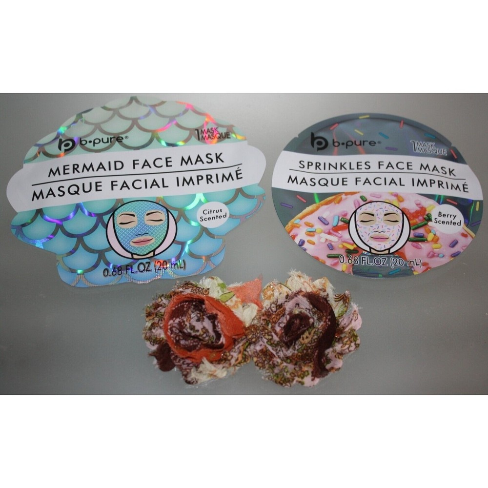 3/$15 Mermaid + Sprinkles Facial Masks  Citrus & Berry Scented Set of 2 New
